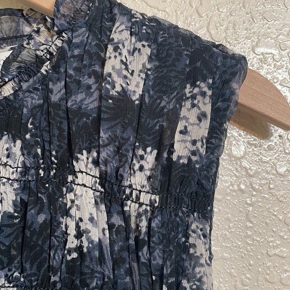 Joie Blue and Cream Halter Sundress Mini - Picture 5 of 9